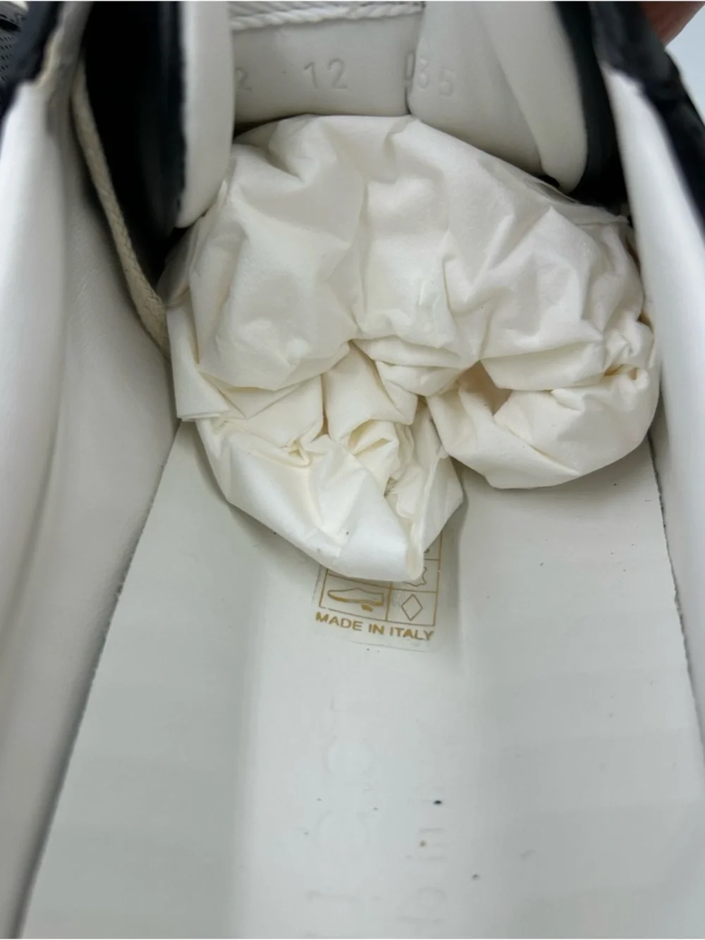 Gucci GG embossed leather sneakers size 12 fits 13 US made in Italy